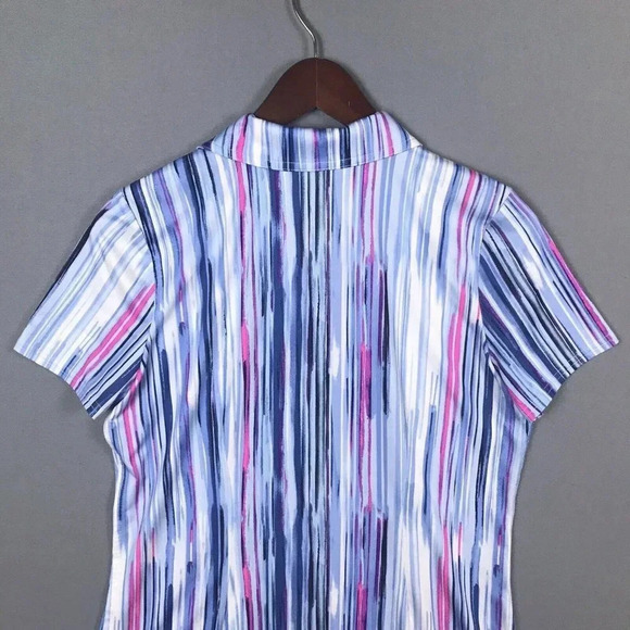 Jofit Golf Top Women Size Small Short Sleeve Collared Athletic Polo Shirt Blue - Picture 9 of 15